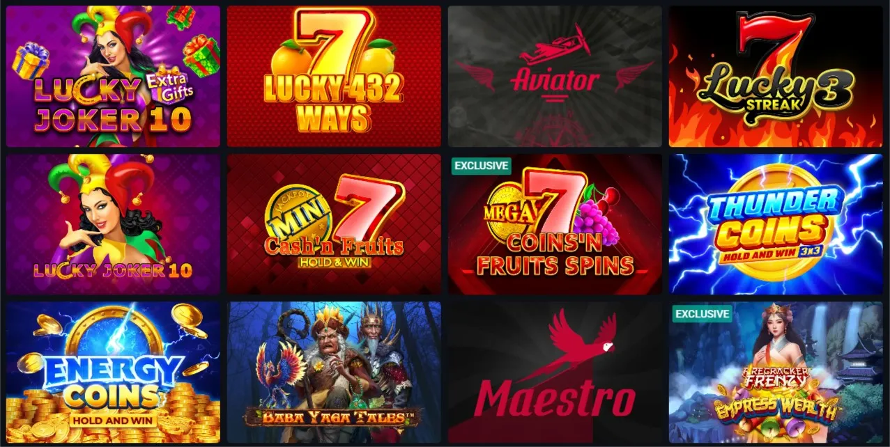 Pin Up Casino oyun çeşitliliği